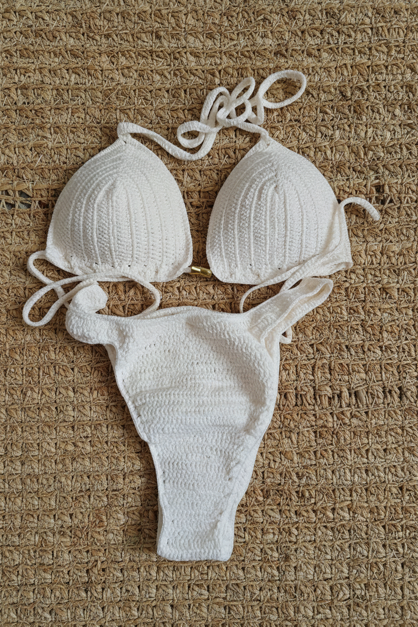 Biquino branco deitado no fundo de palha