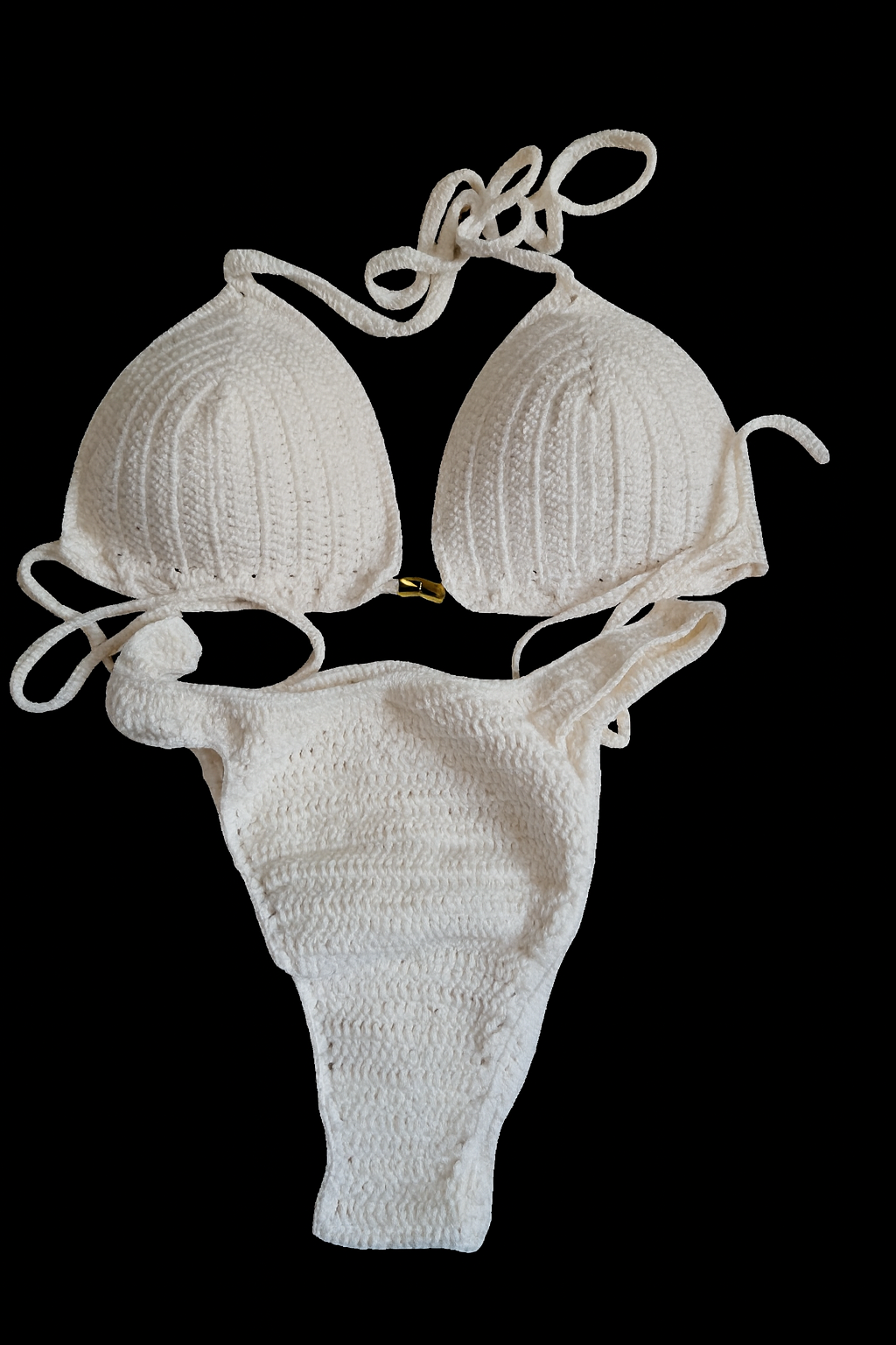 Biquini branco de croche branco 