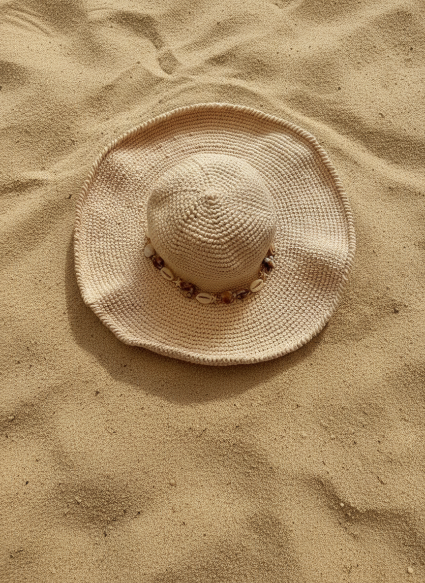 Chapeu de croche para praia