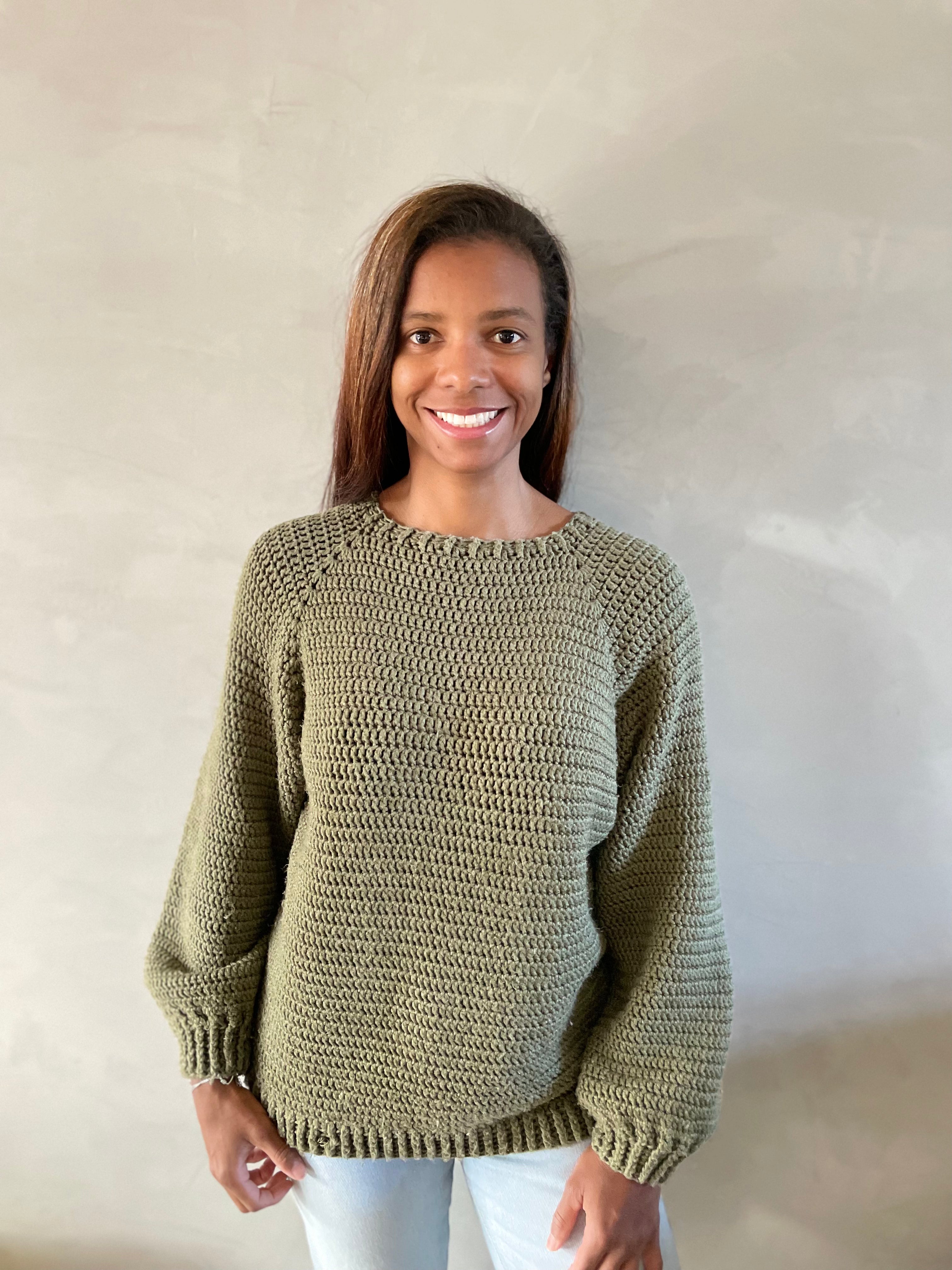 Suéter de crochê Areia