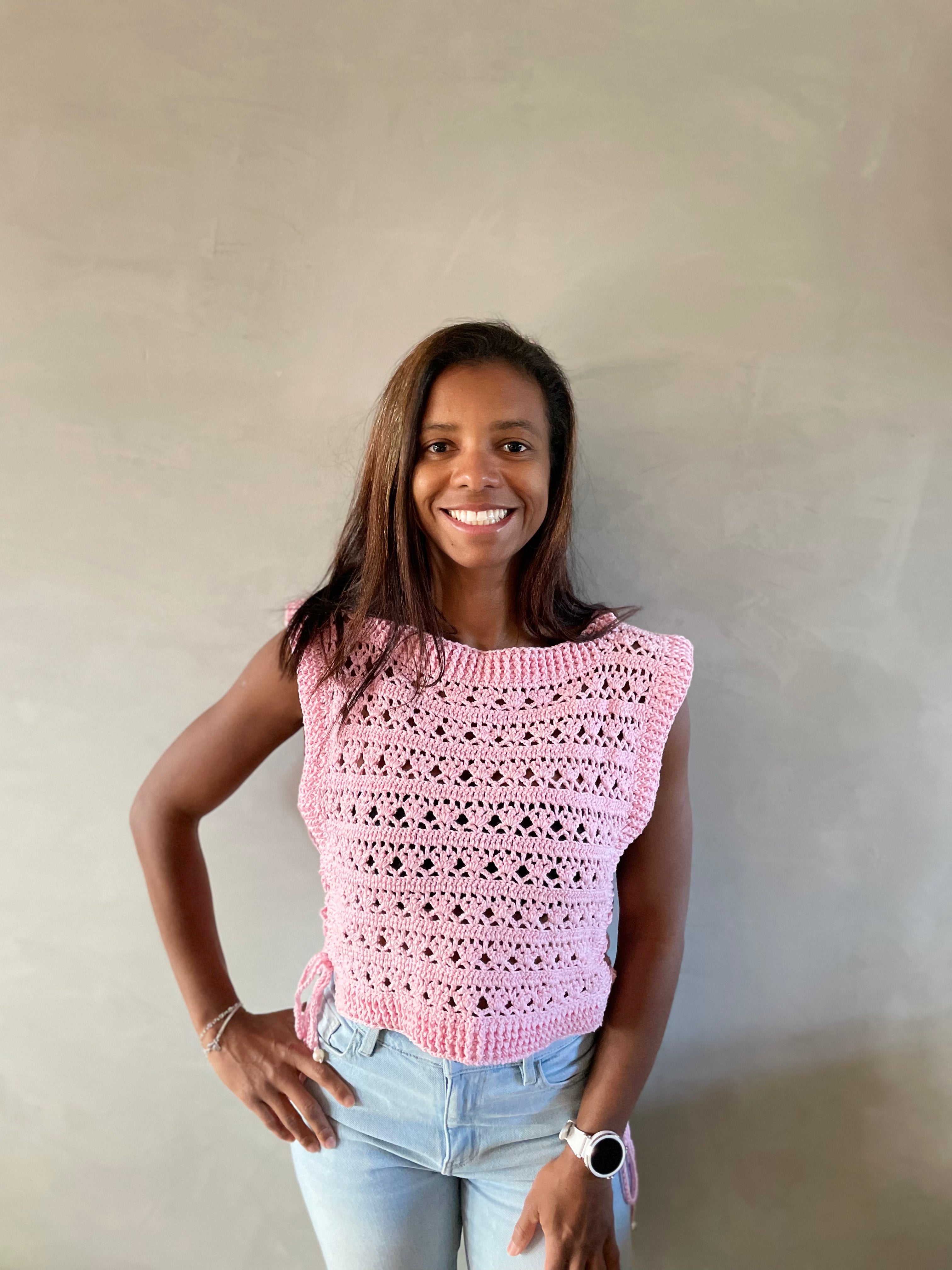 Top de praia com abertura lateral