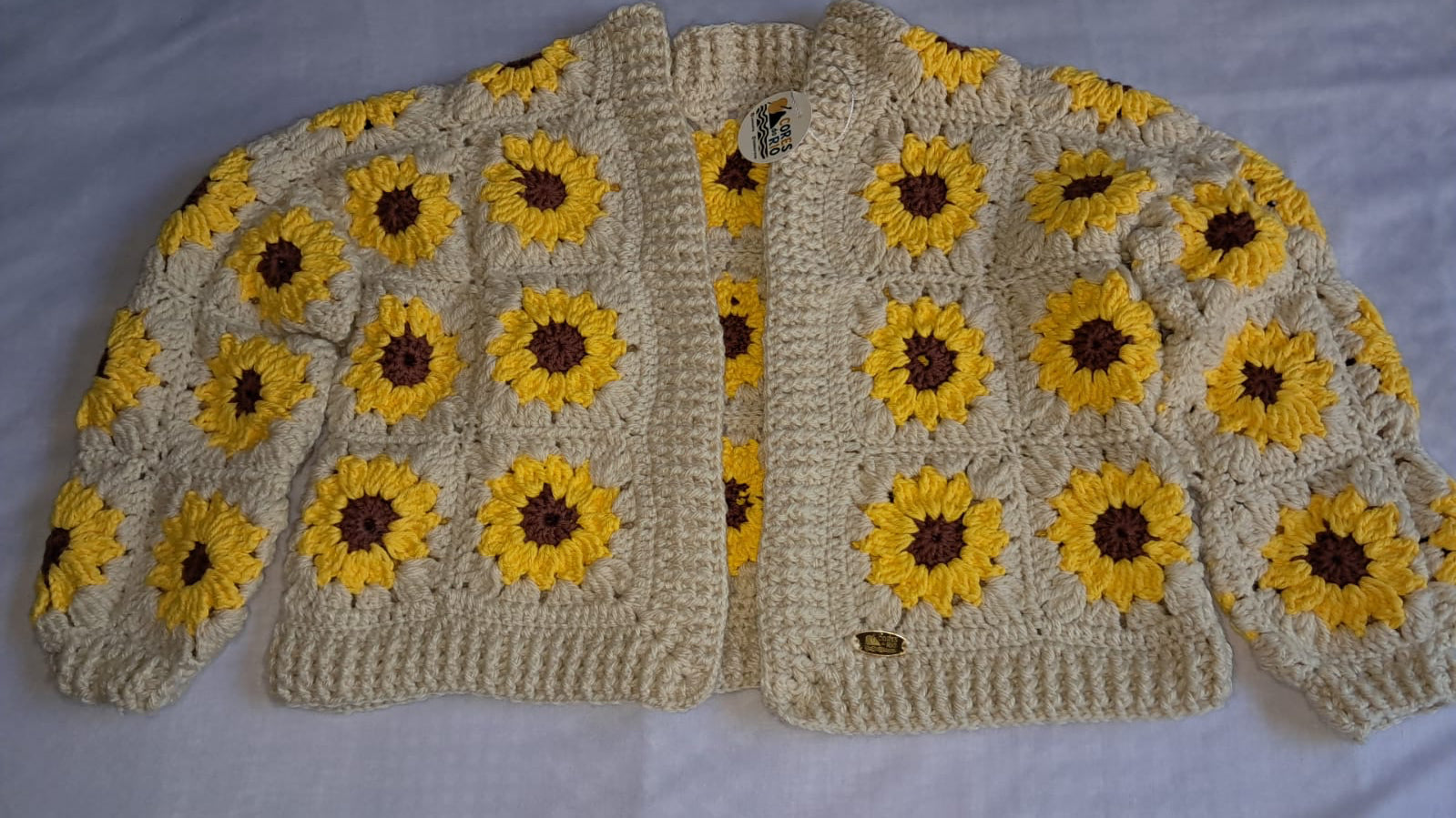 Suéter de crochê Girassol