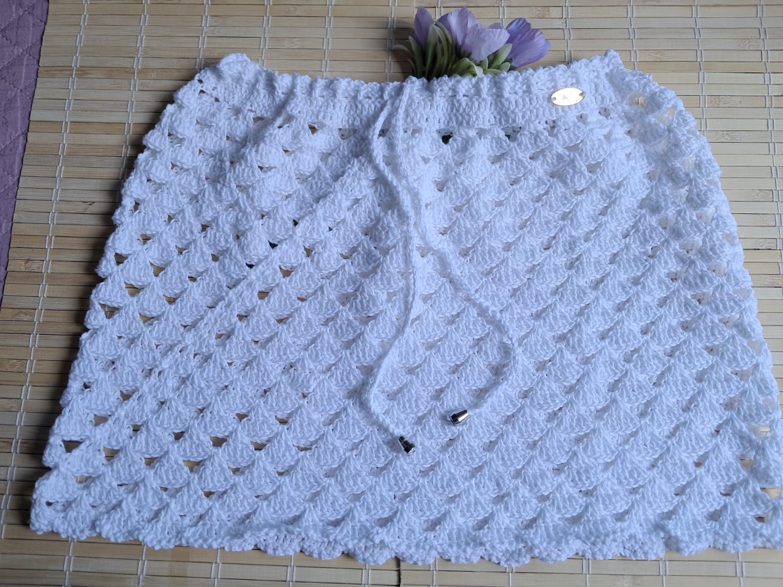 Saia de crochê Flor do Campo